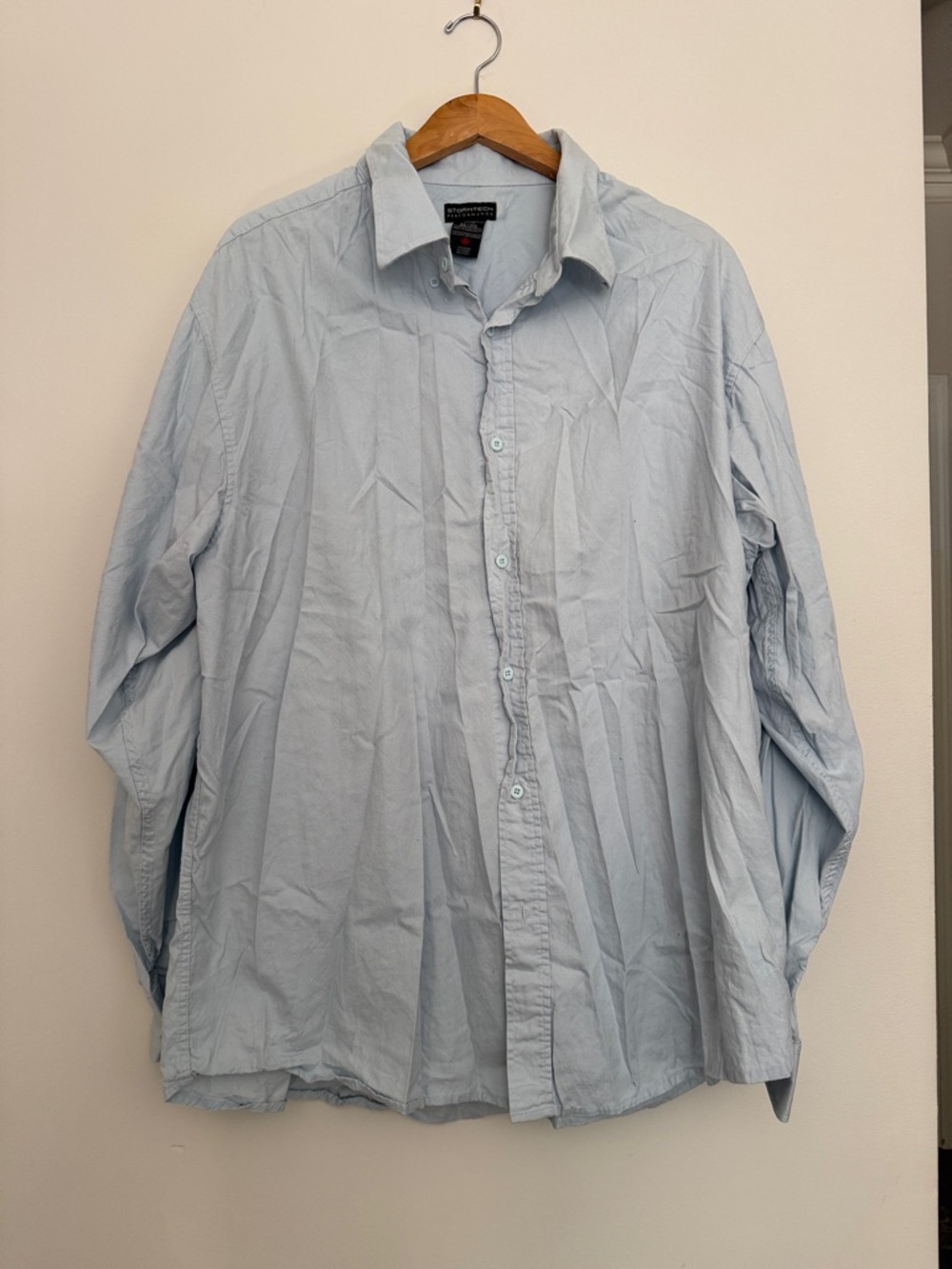Men's Light Blue Long-Sleeve Dress Shirt - Classic Collar